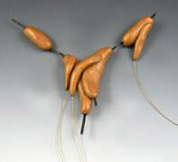 molded clay on wire